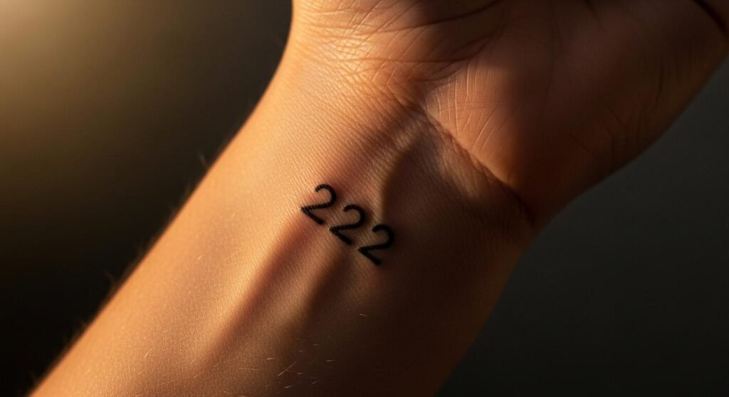 27 Bold 222 Tattoo Ideas That Symbolize Luck & Unity – inkinminutes.com